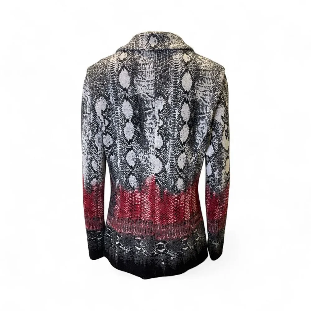 Yoana Baraschi Stylish Women's Urban Reptile Blazer Jacket Size M - Picture 4 of 4
